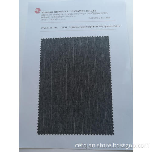 Imitation Hemp Stripe Four Way Spandex Fabric